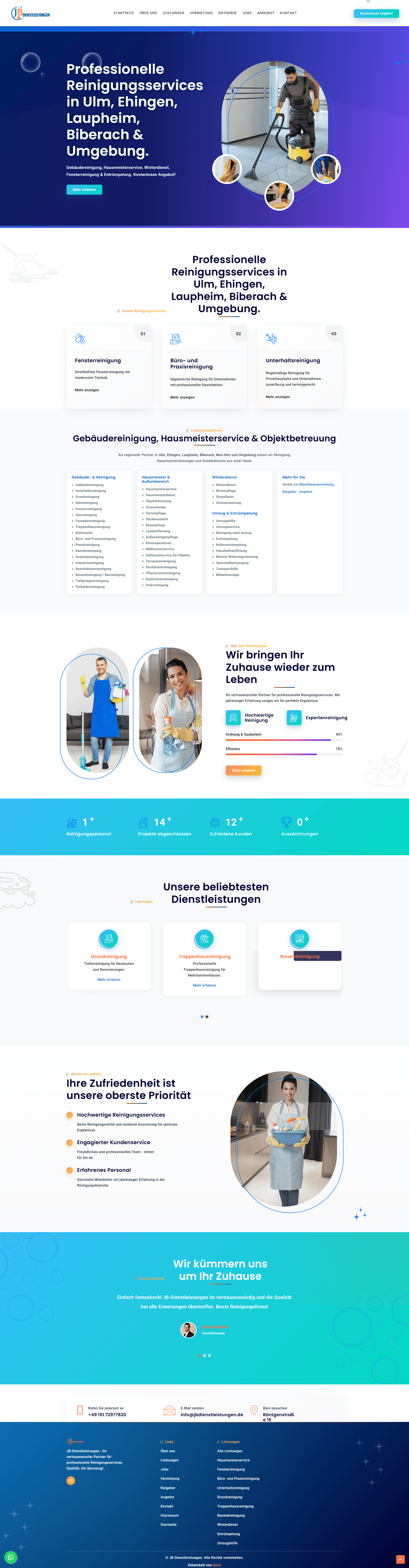 JB Dienstleistungen desktop website preview