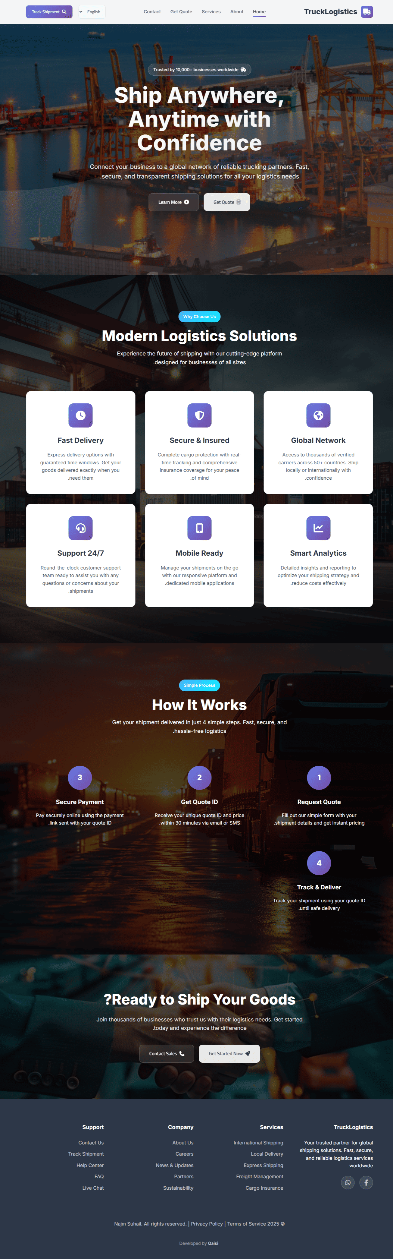 Najm Suhil desktop website preview